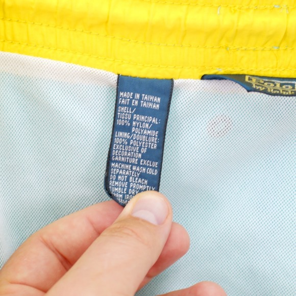 Polo Ralph Lauren Teal Lined Swim Trunks Large Mid Rise 38 / 5.5 Drawstring - Picture 6 of 7